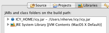 Icy4Eclipse : my first plugin - buildpath