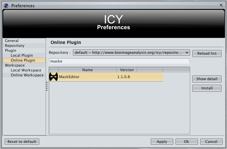 Icy4Eclipse : install MaskEditor
